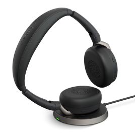 Jabra Evolve2 65 Flex Duo Wireless Bluetooth Headset + Charging Stand
